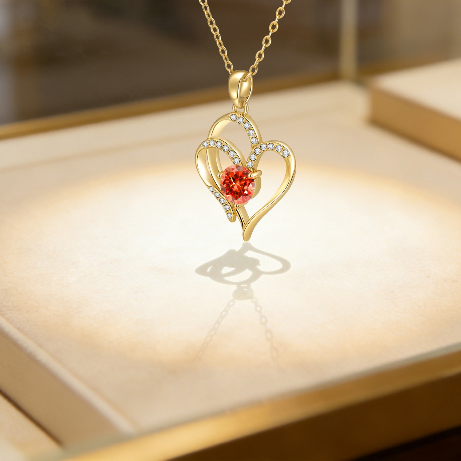 Men's Low-Allergen Necklace with 5A Zirconia Pendant